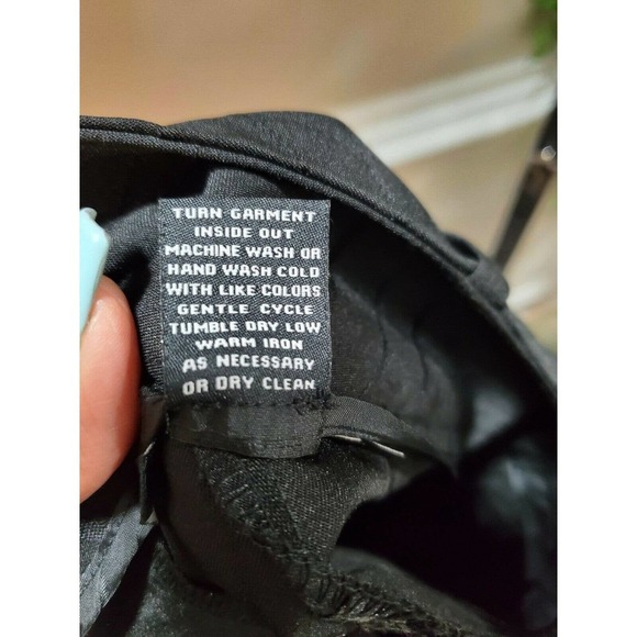 Larry Levine Women Black Polyester & Rayon Mid Rise Straight Legs Dress Pants 6 - Picture 10 of 12